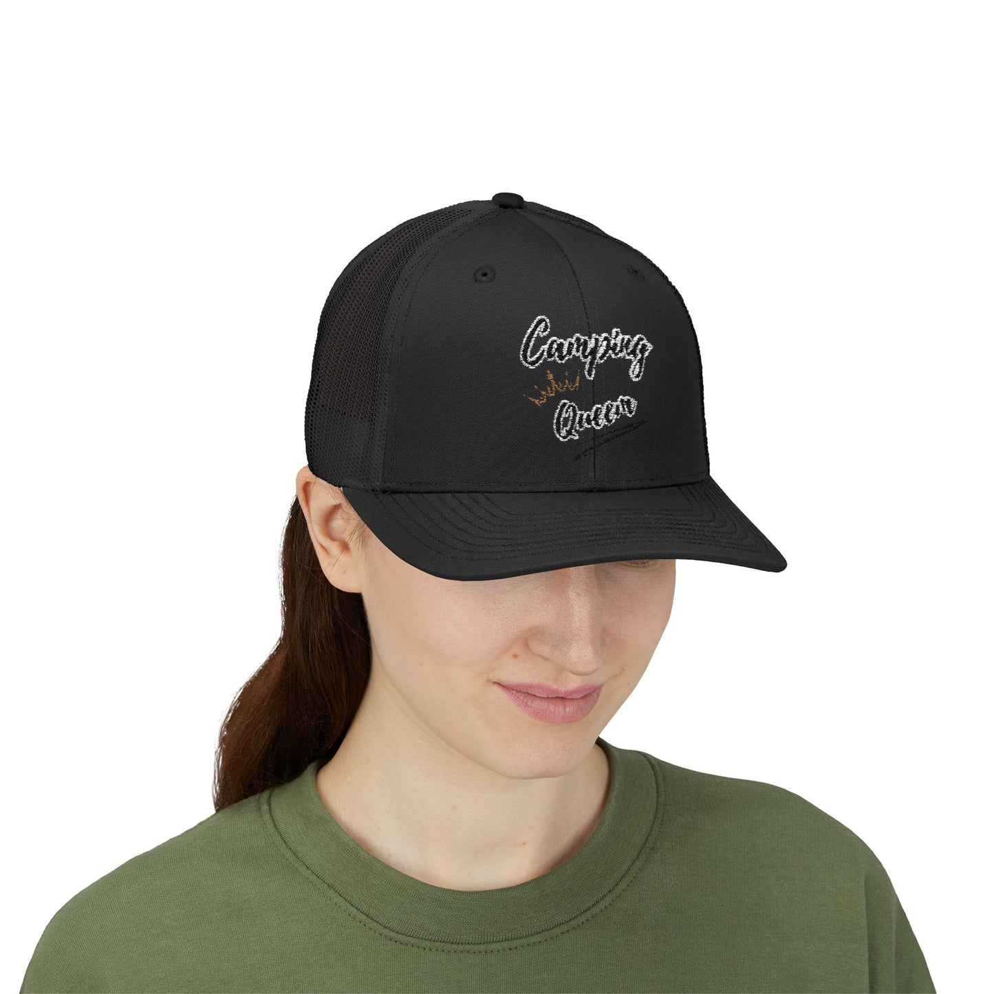 Camping Queen Snapback Trucker Cap – Adventure in Style!