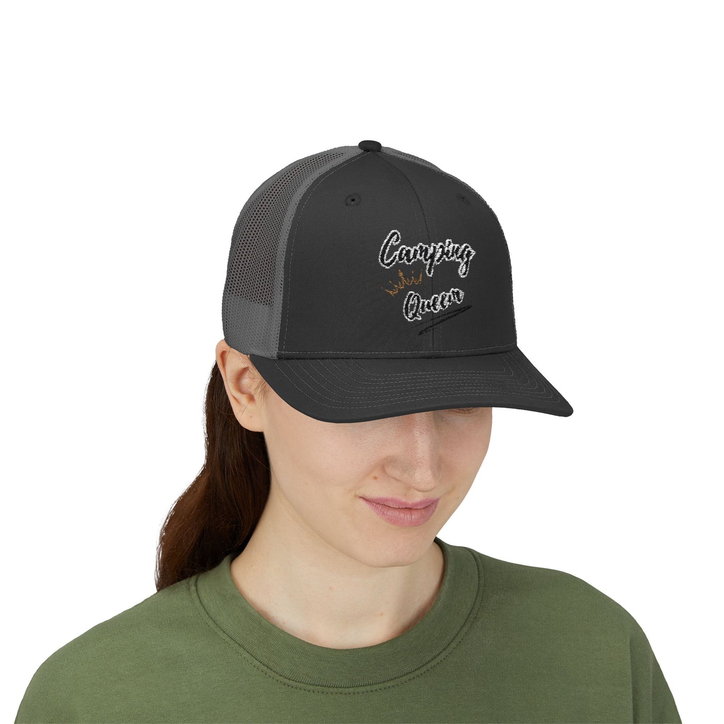 Camping Queen Snapback Trucker Cap – Adventure in Style!